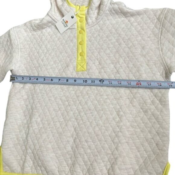 Marine Layer corbet snap hoodie oatmeal quilted size XS womens soft sweatshirt - Picture 3 of 9